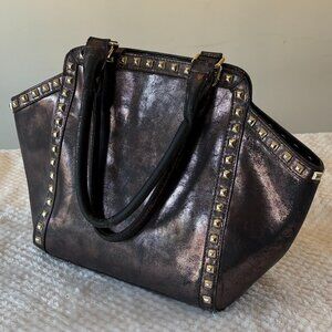 Christian Lacroix Studded Bag Deep Purple/Black/Silver Metallic